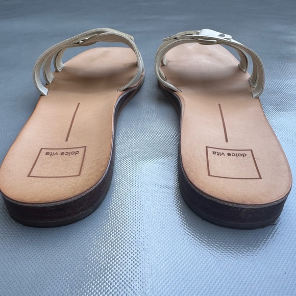 Dolce Vita Cait Leather Slide Sandals - Picture 3 of 5